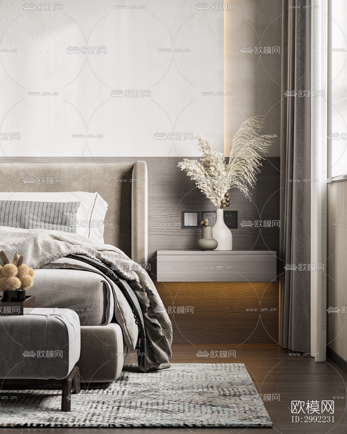 现代平层效果图下载（渲染图10）