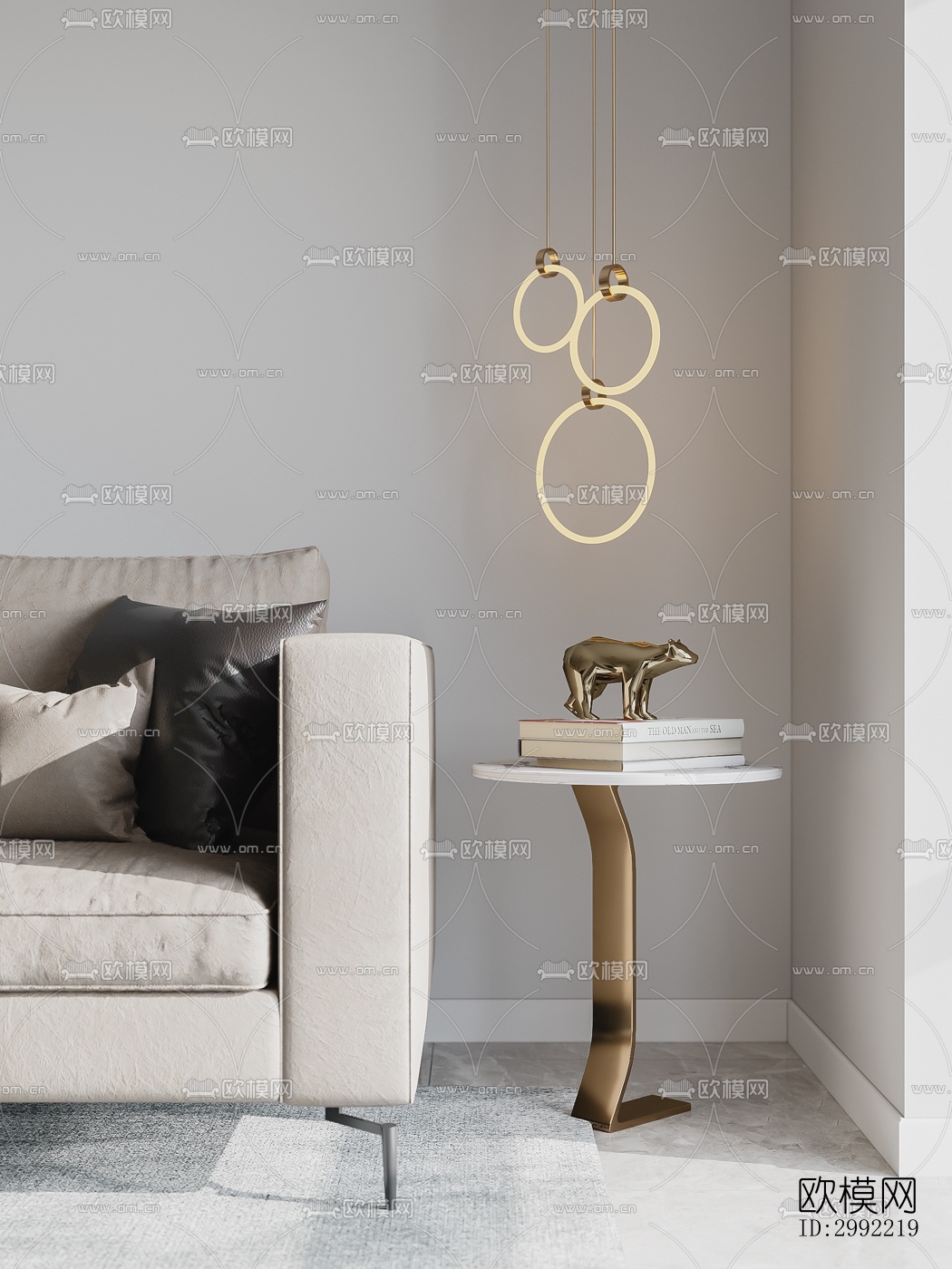 现代平层效果图下载（渲染图8）