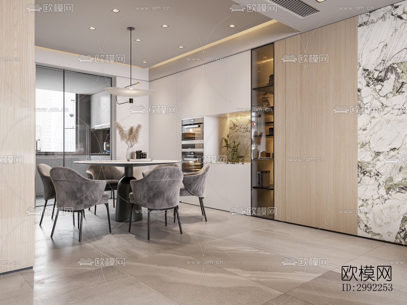 现代平层效果图下载（渲染图9）