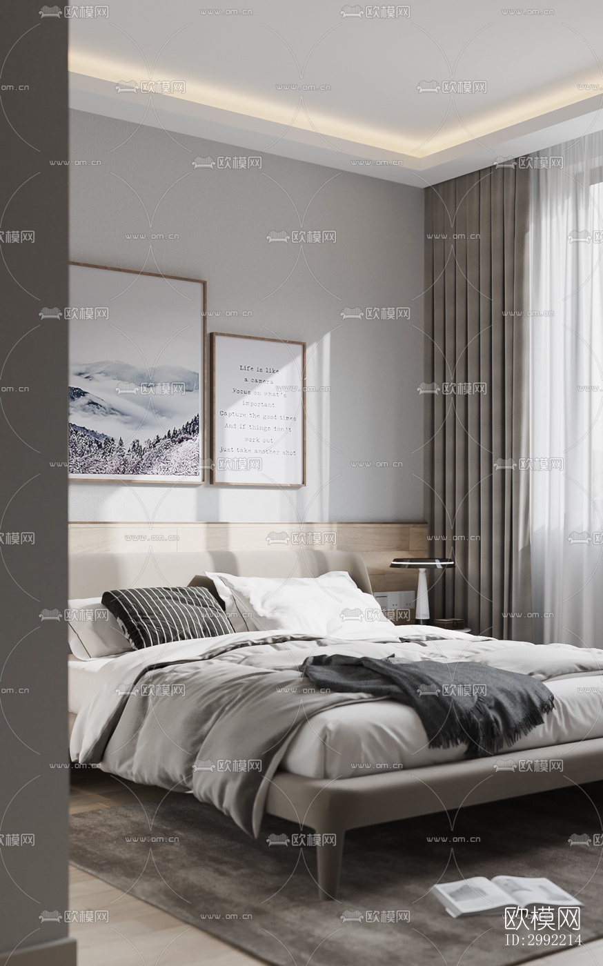 现代平层效果图下载（渲染图15）