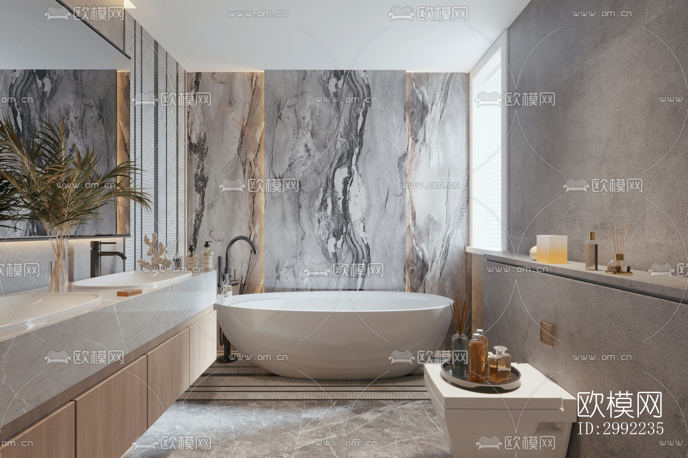 现代平层效果图下载（渲染图12）