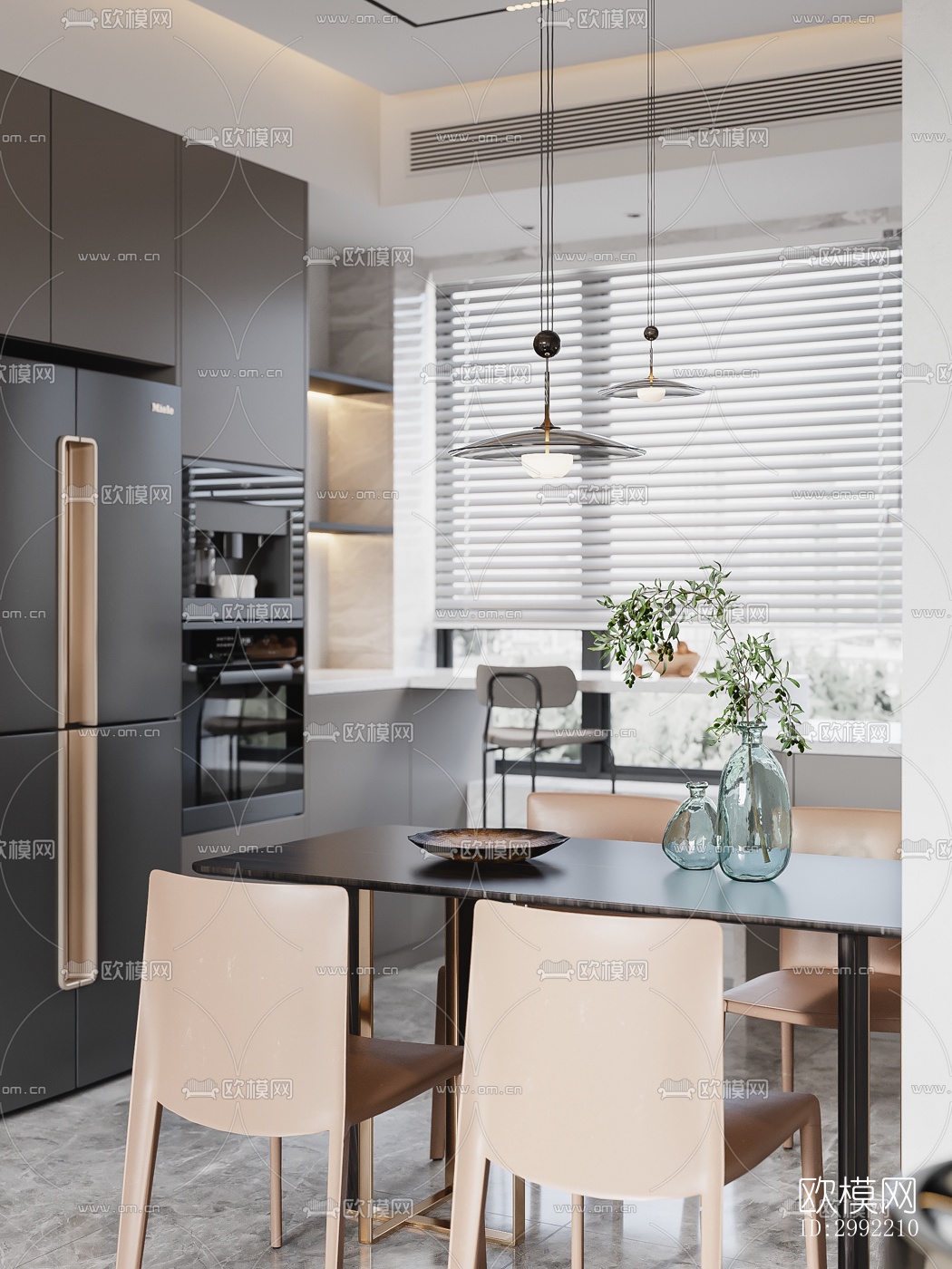 现代平层效果图下载（渲染图4）