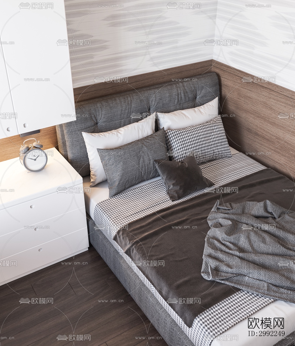 现代平层效果图下载（渲染图6）