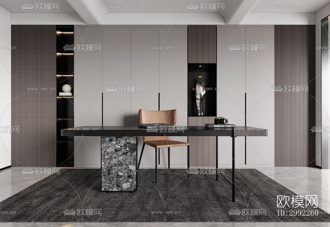 现代平层效果图下载（渲染图4）