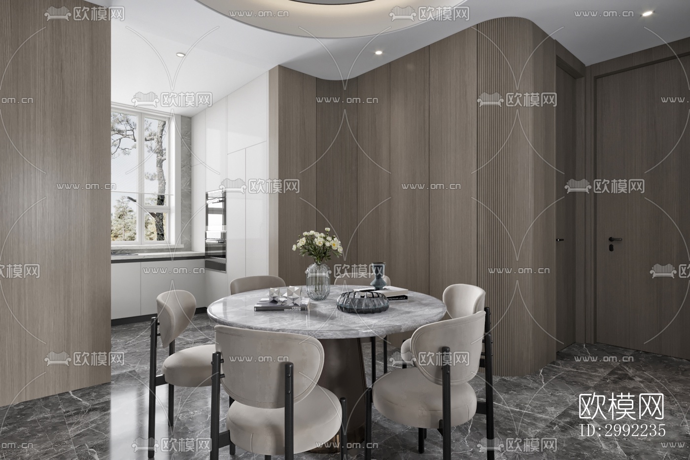 现代平层效果图下载（渲染图10）