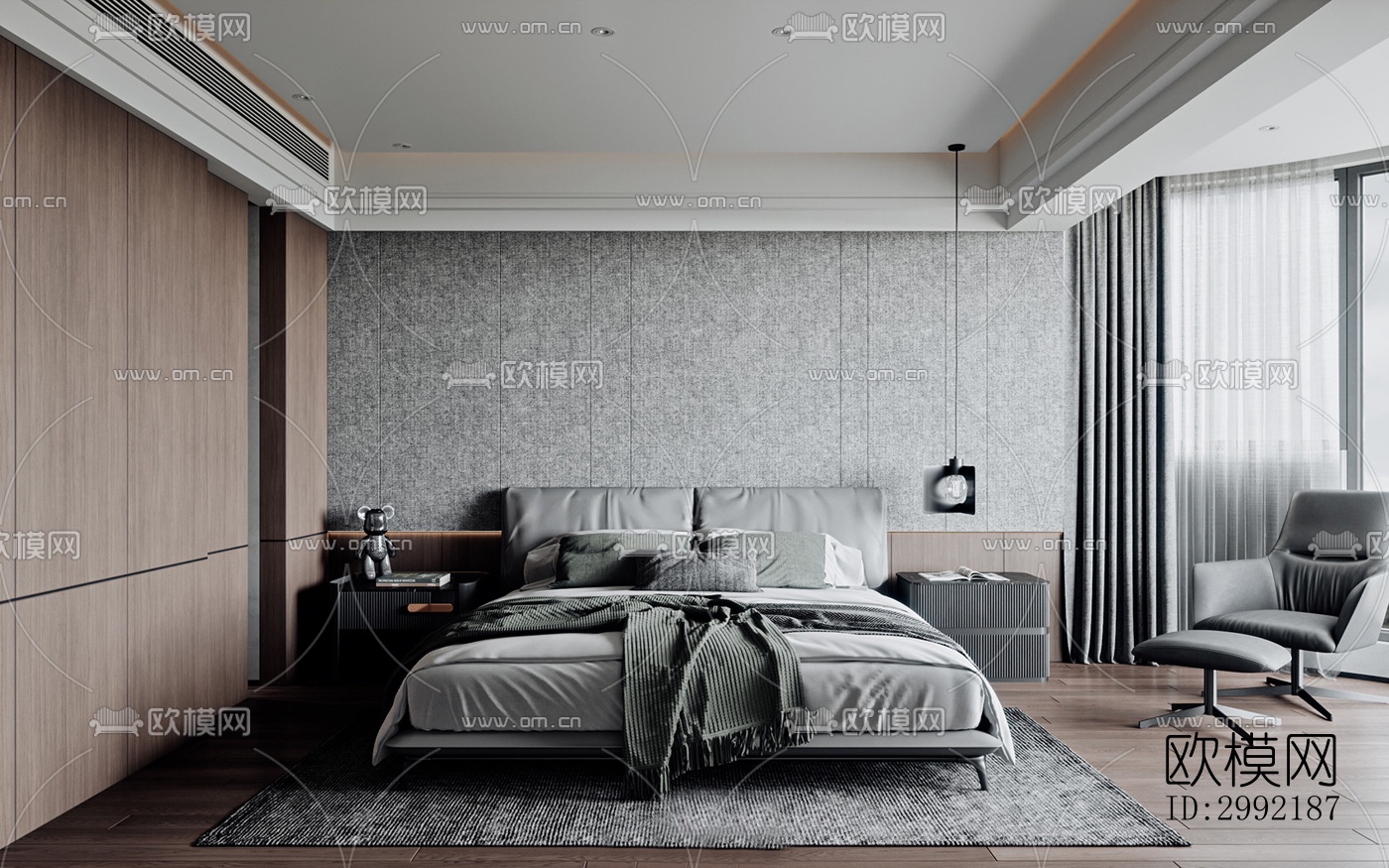 现代平层效果图下载（渲染图2）