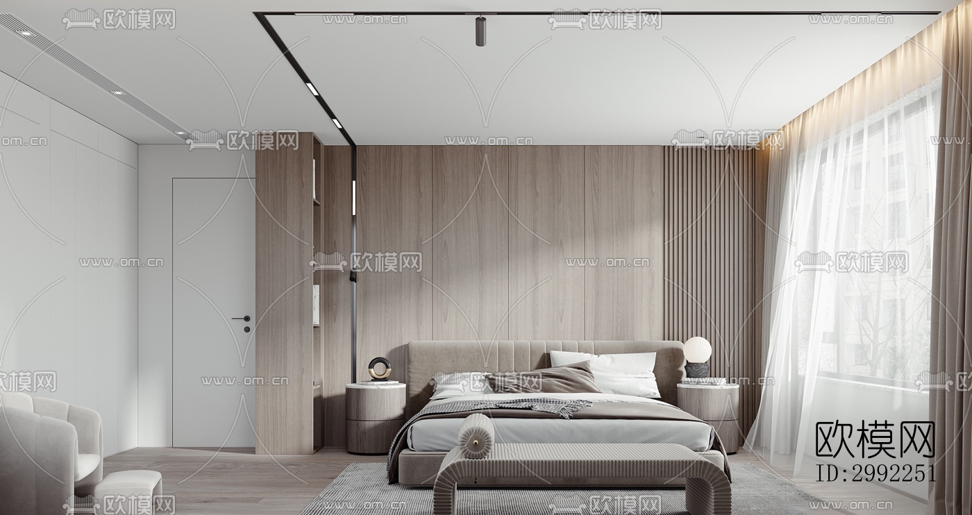 现代平层效果图下载（渲染图6）