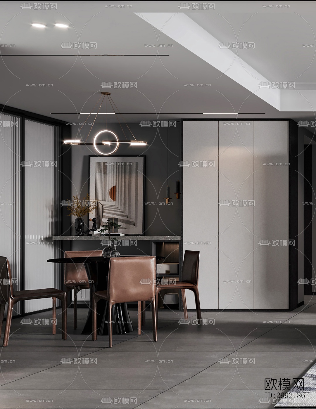 现代平层效果图下载（渲染图11）