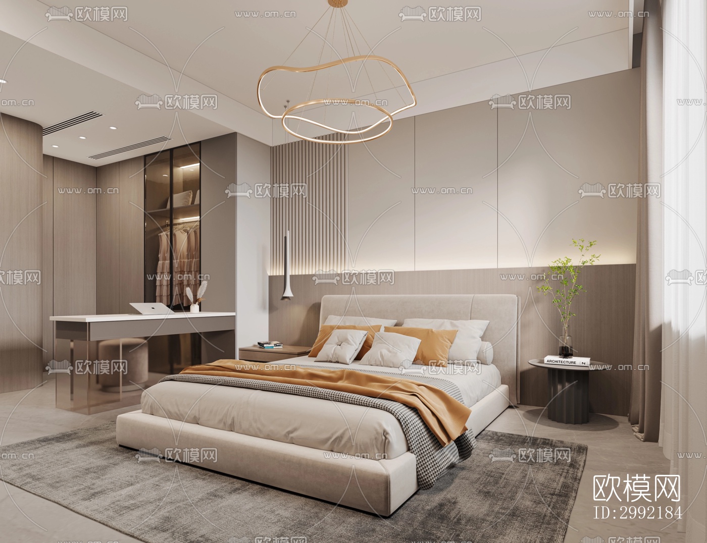 现代平层效果图下载（渲染图5）