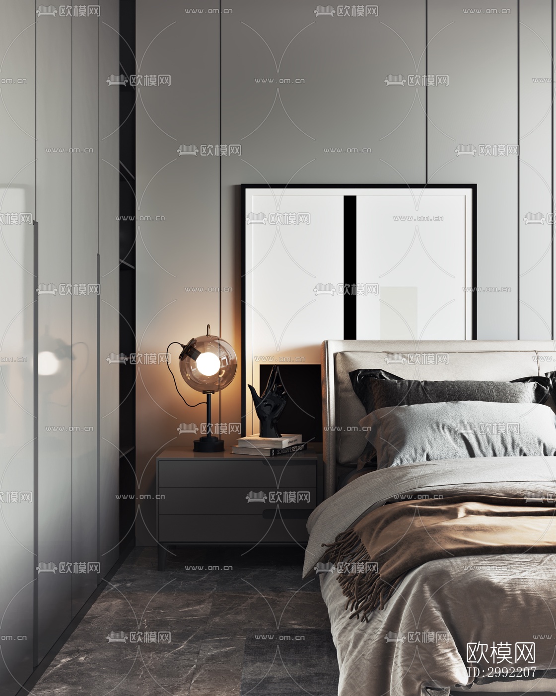 现代平层效果图下载（渲染图2）