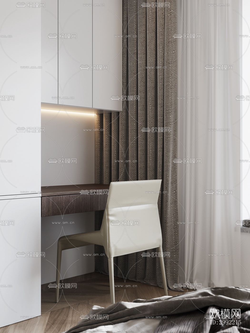 现代平层效果图下载（渲染图16）