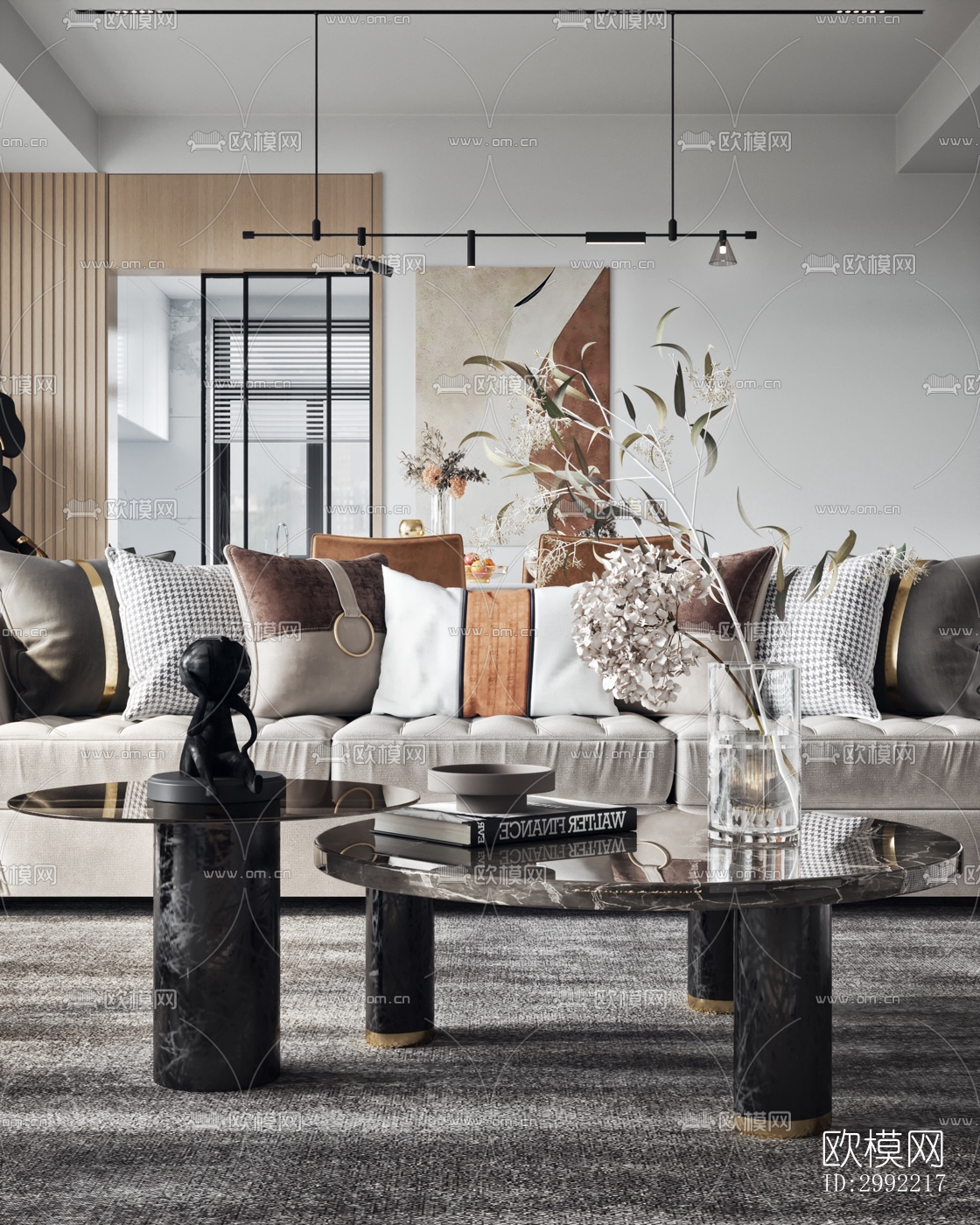 现代平层效果图下载（渲染图7）