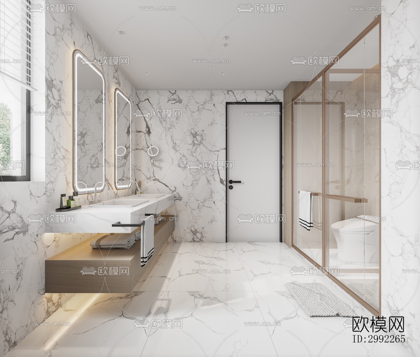 现代平层效果图下载（渲染图12）