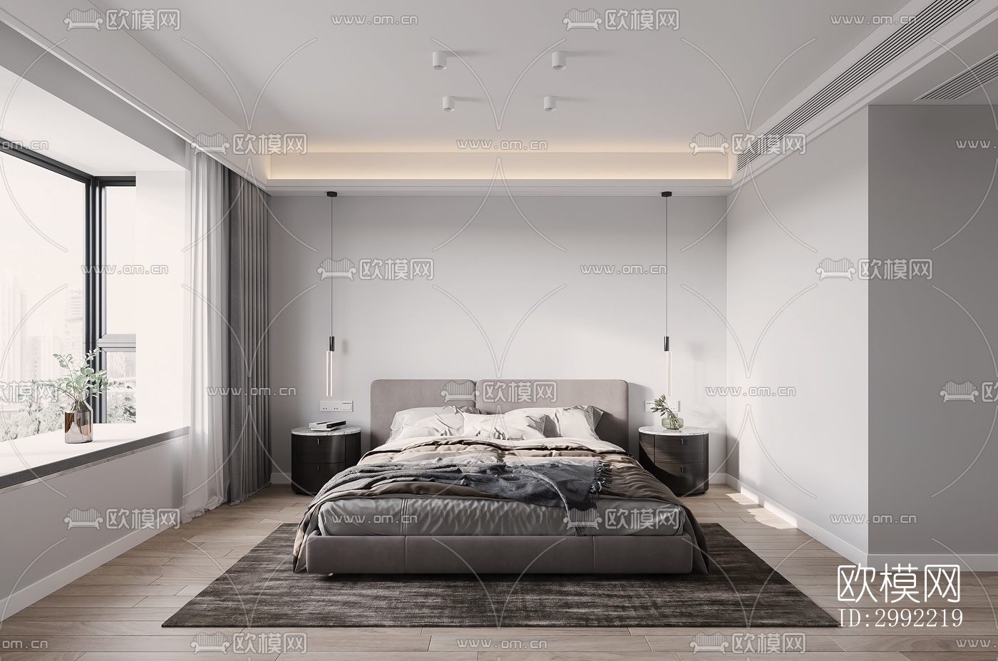 现代平层效果图下载（渲染图14）