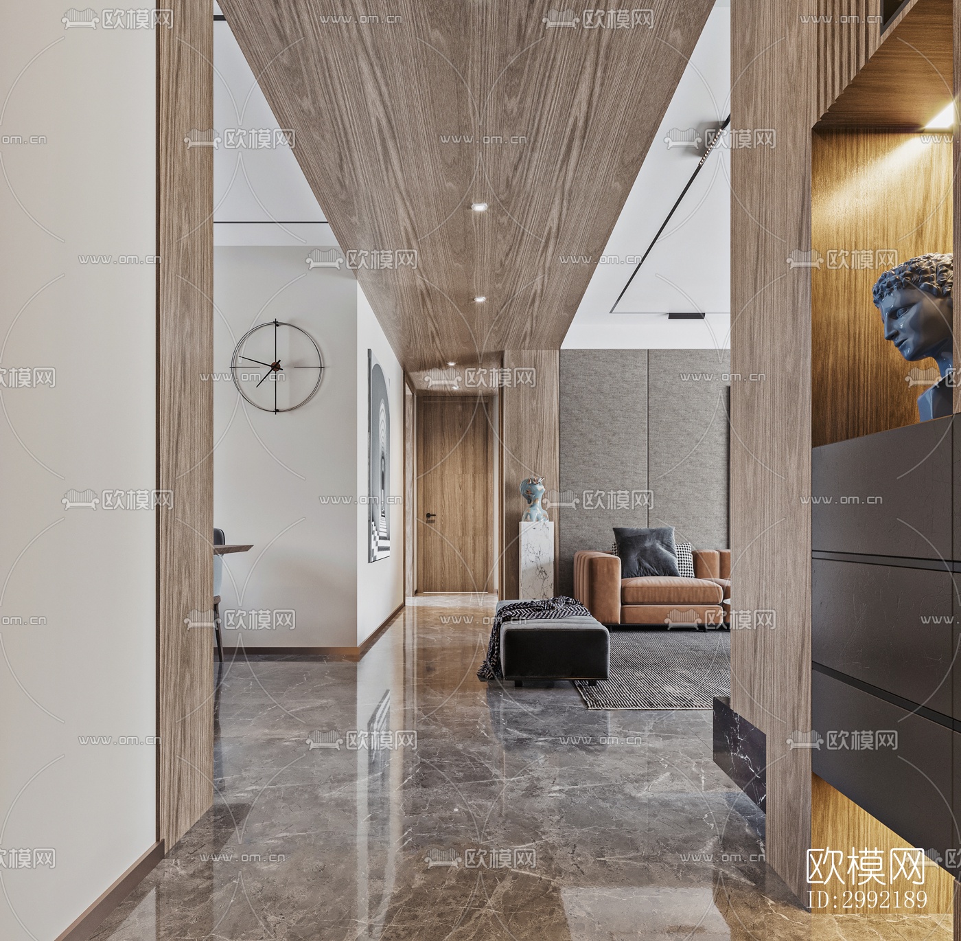 现代平层效果图下载（渲染图5）