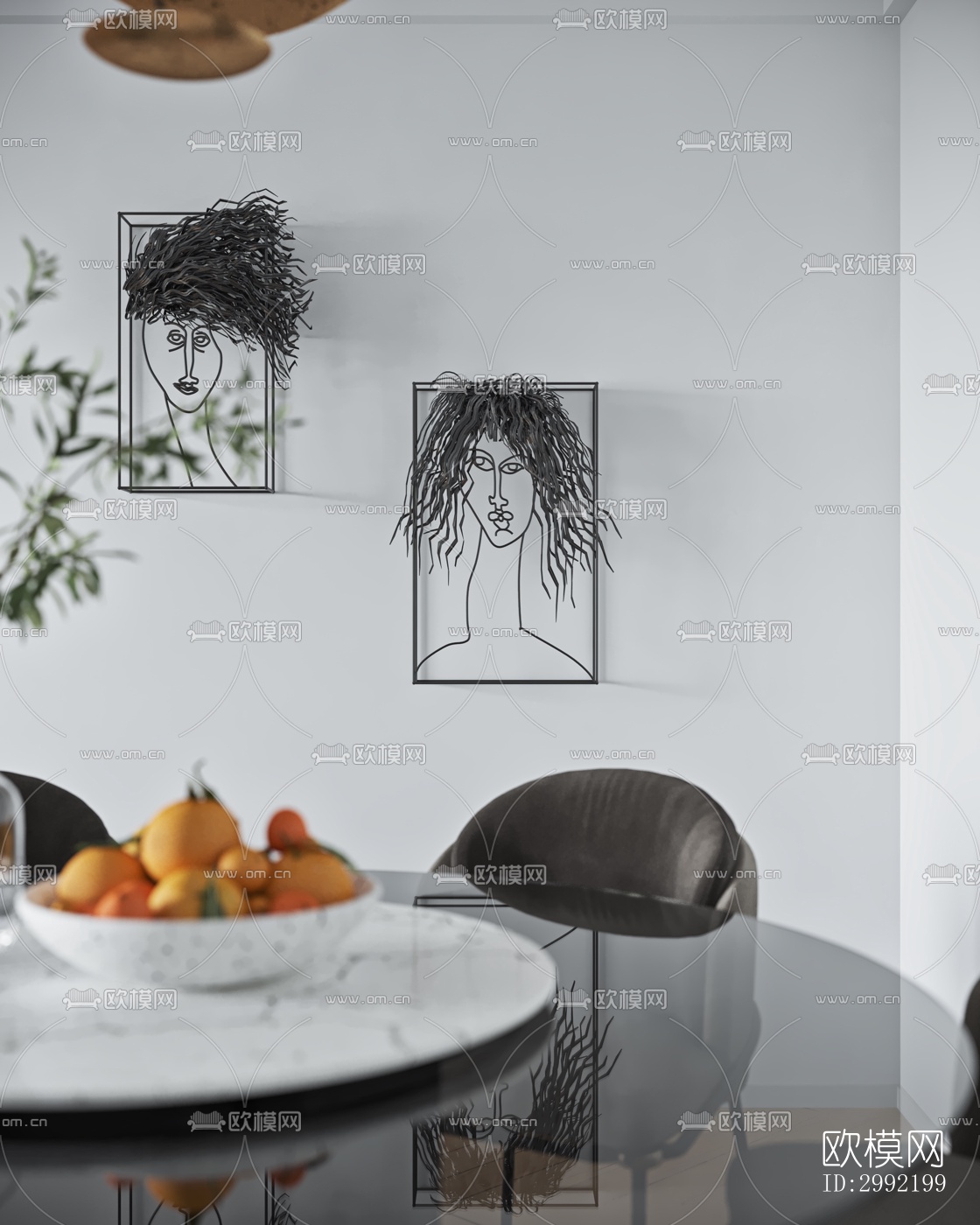 现代平层效果图下载（渲染图5）