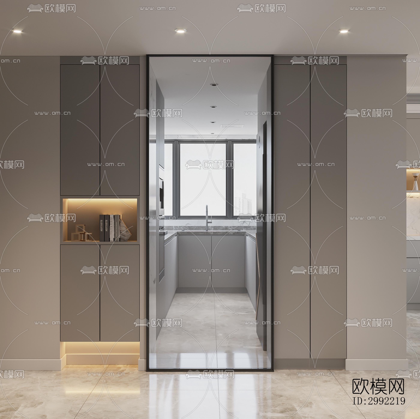 现代平层效果图下载（渲染图3）