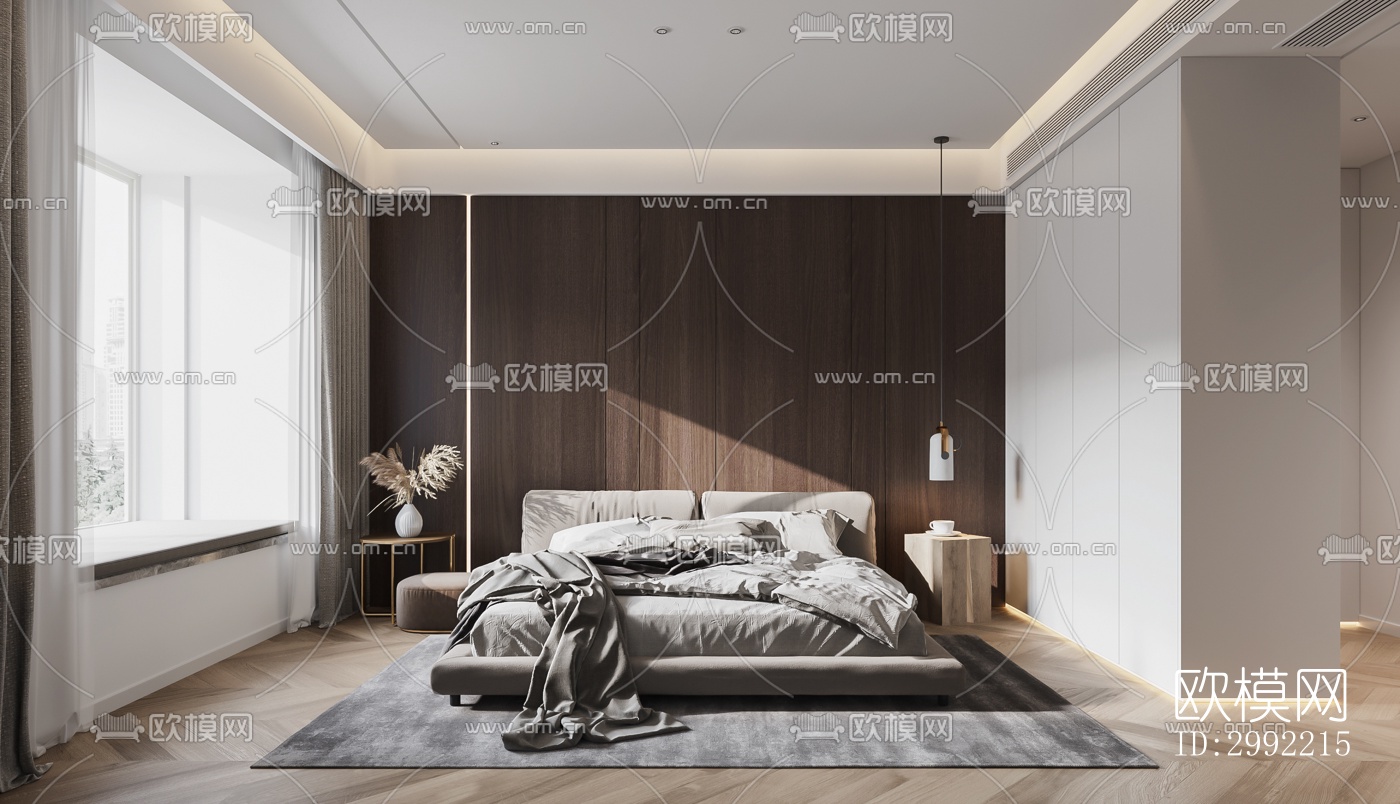 现代平层效果图下载（渲染图3）