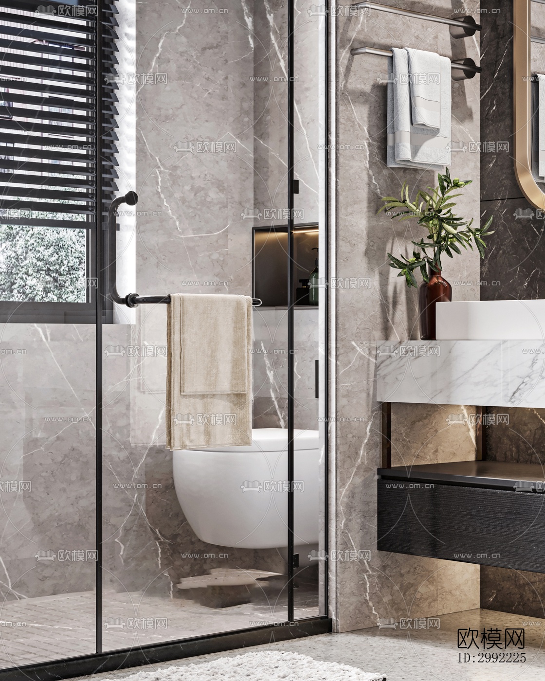 现代平层效果图下载（渲染图8）