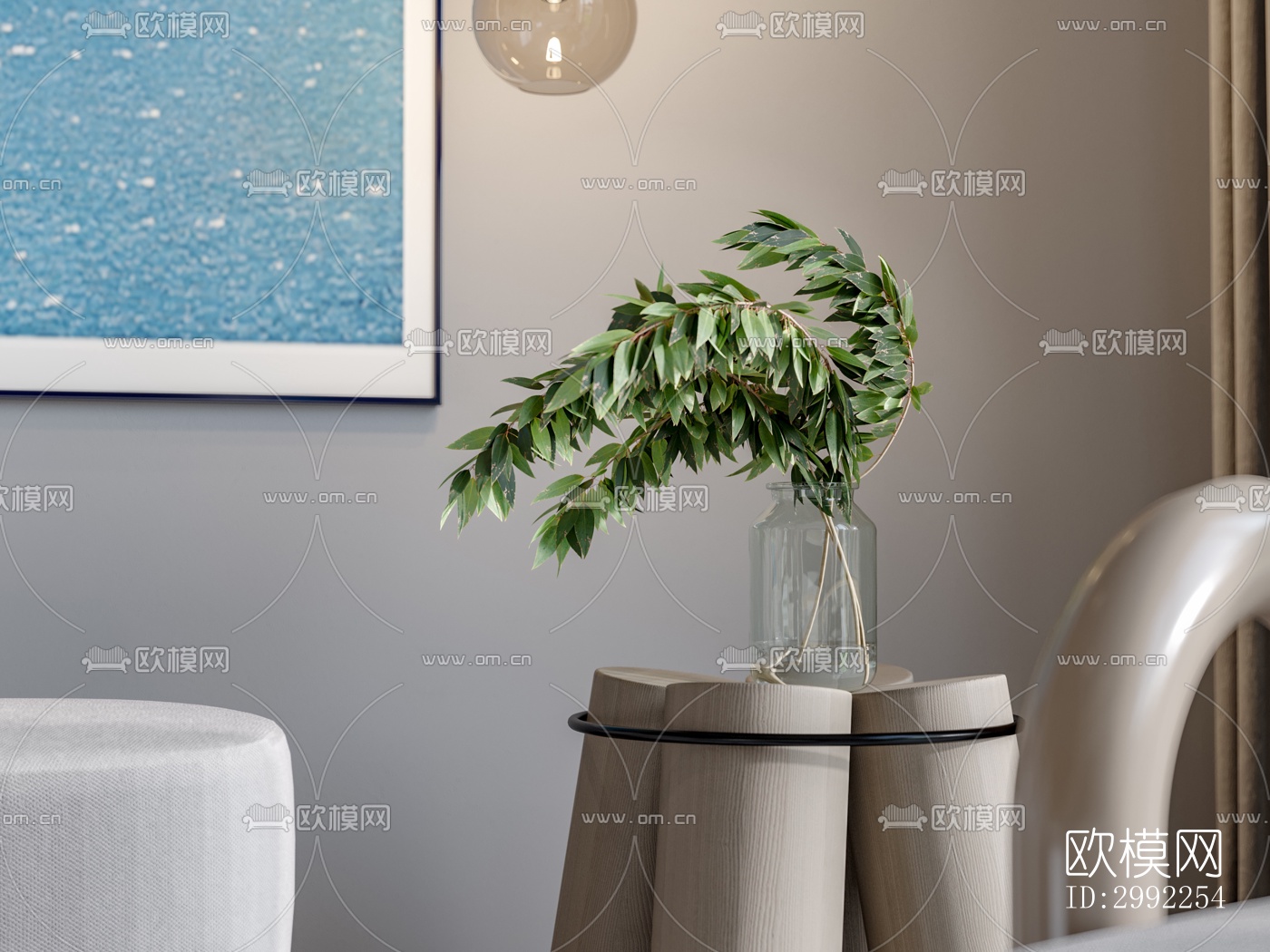 现代平层效果图下载（渲染图6）