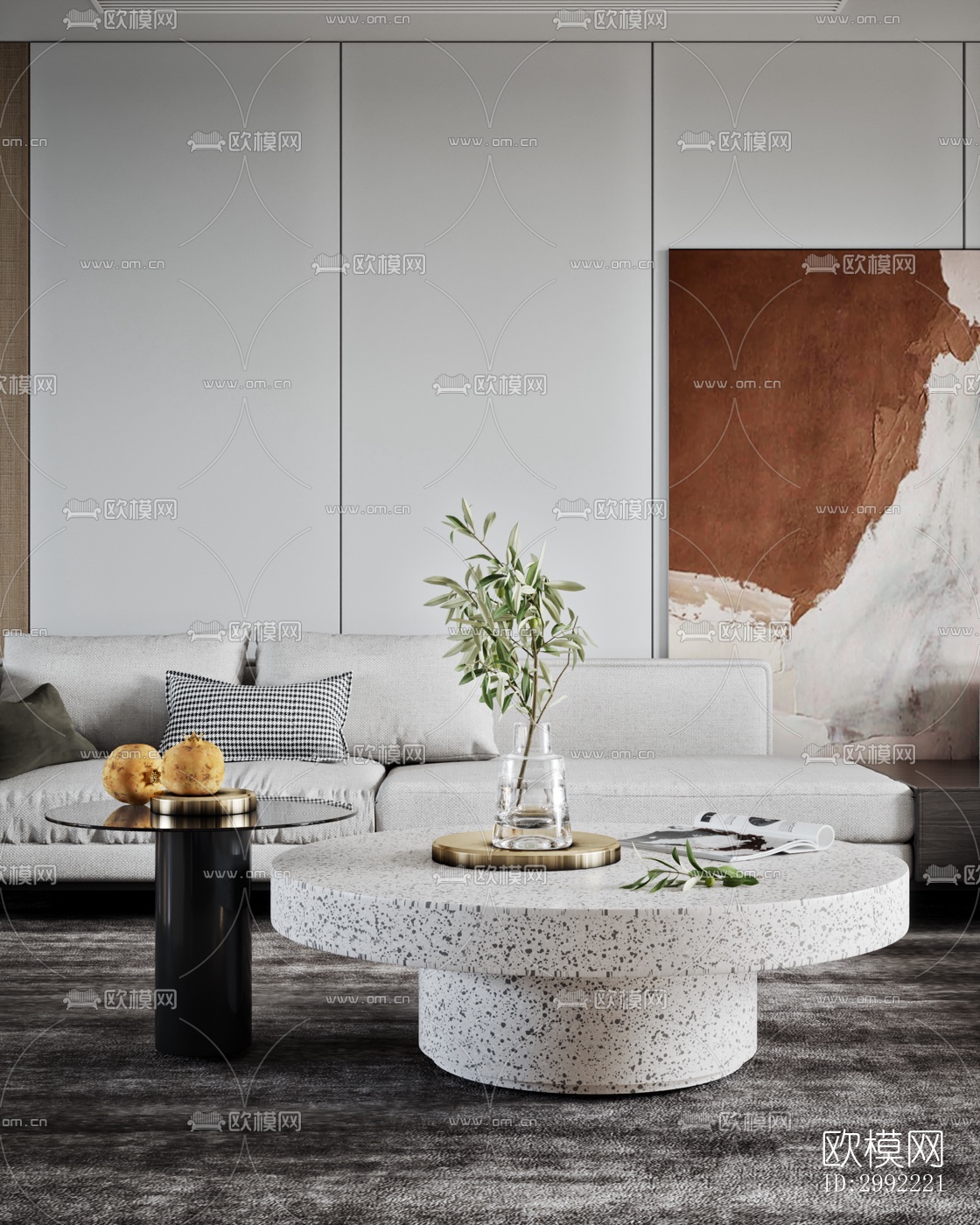 现代平层效果图下载（渲染图7）