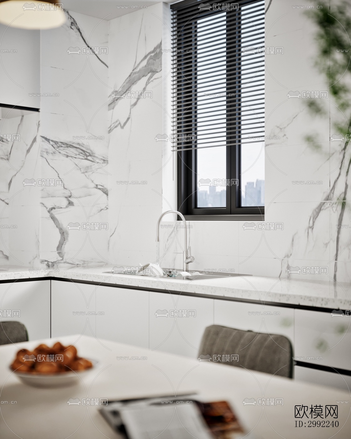 现代平层效果图下载（渲染图3）