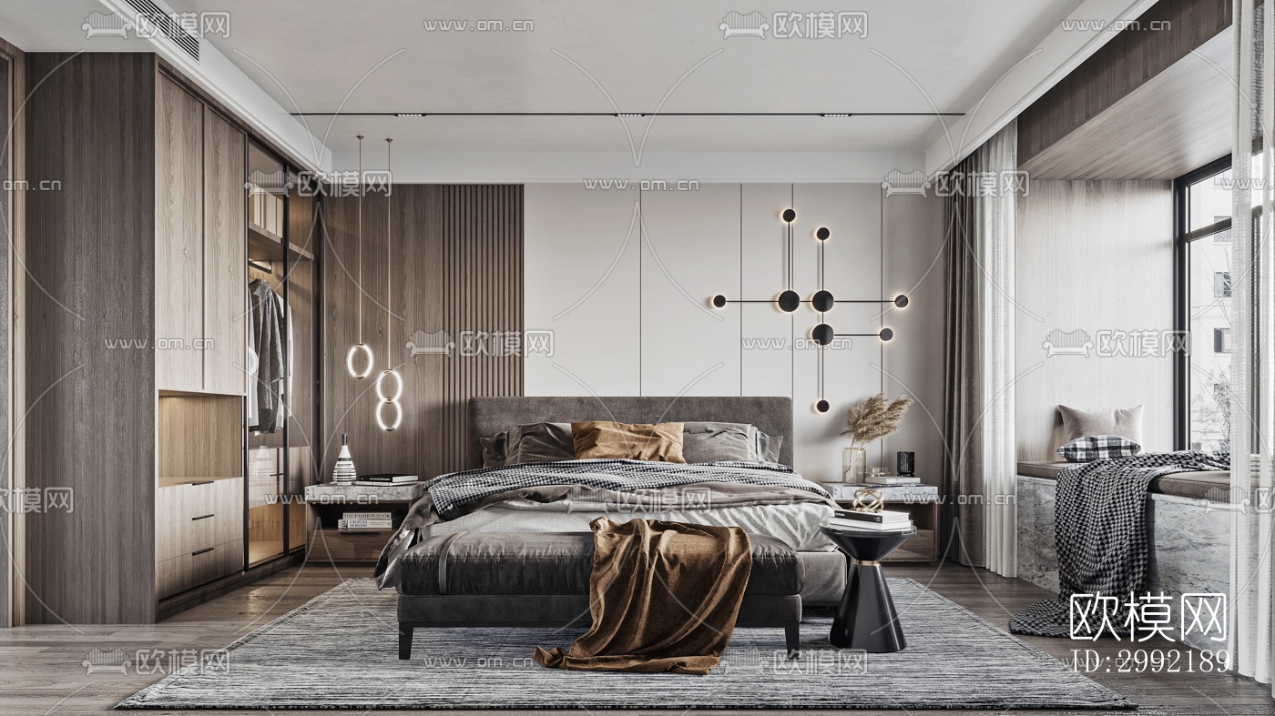 现代平层效果图下载（渲染图10）