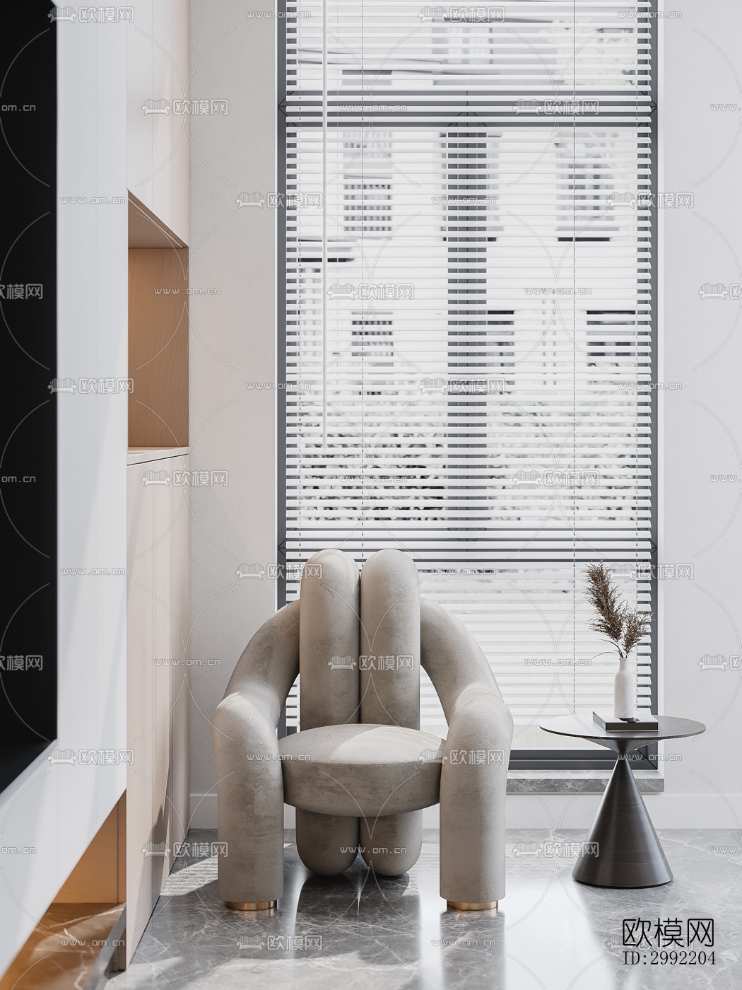 现代平层效果图下载（渲染图10）