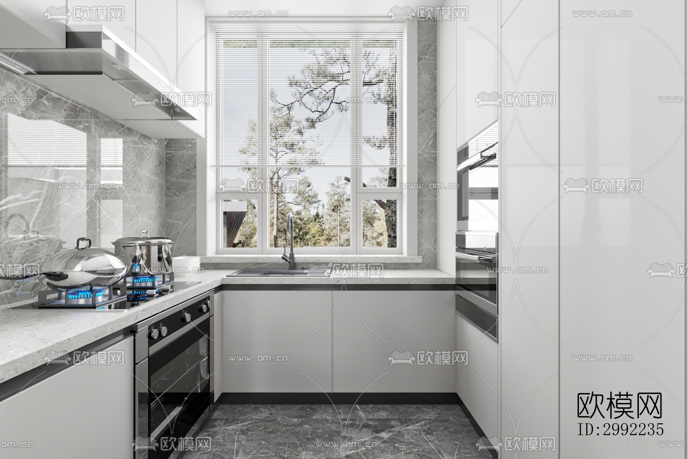 现代平层效果图下载（渲染图8）