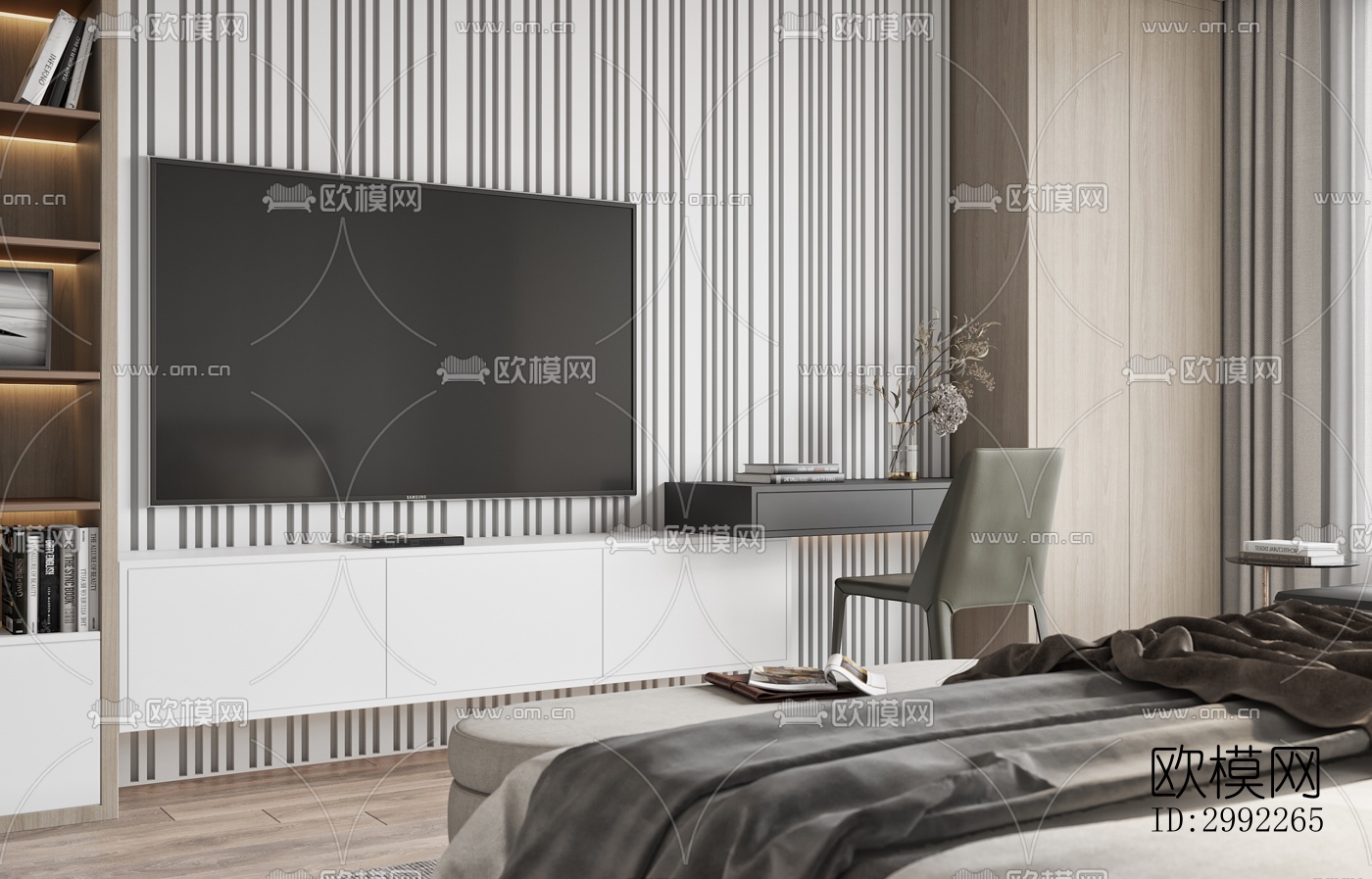 现代平层效果图下载（渲染图16）