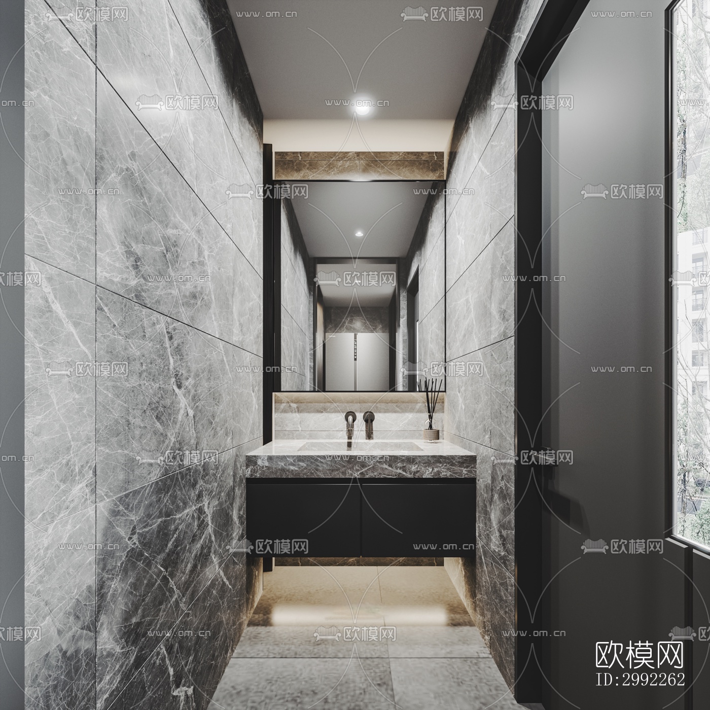 现代平层效果图下载（渲染图8）