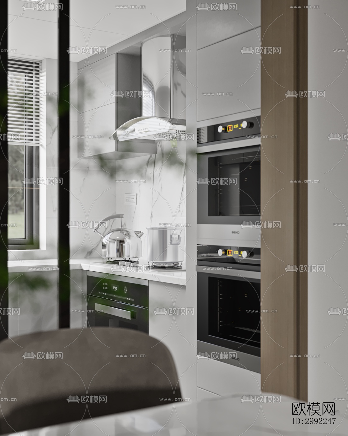 现代平层效果图下载（渲染图13）