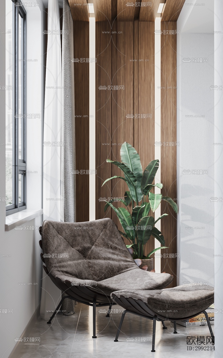 现代平层效果图下载（渲染图14）