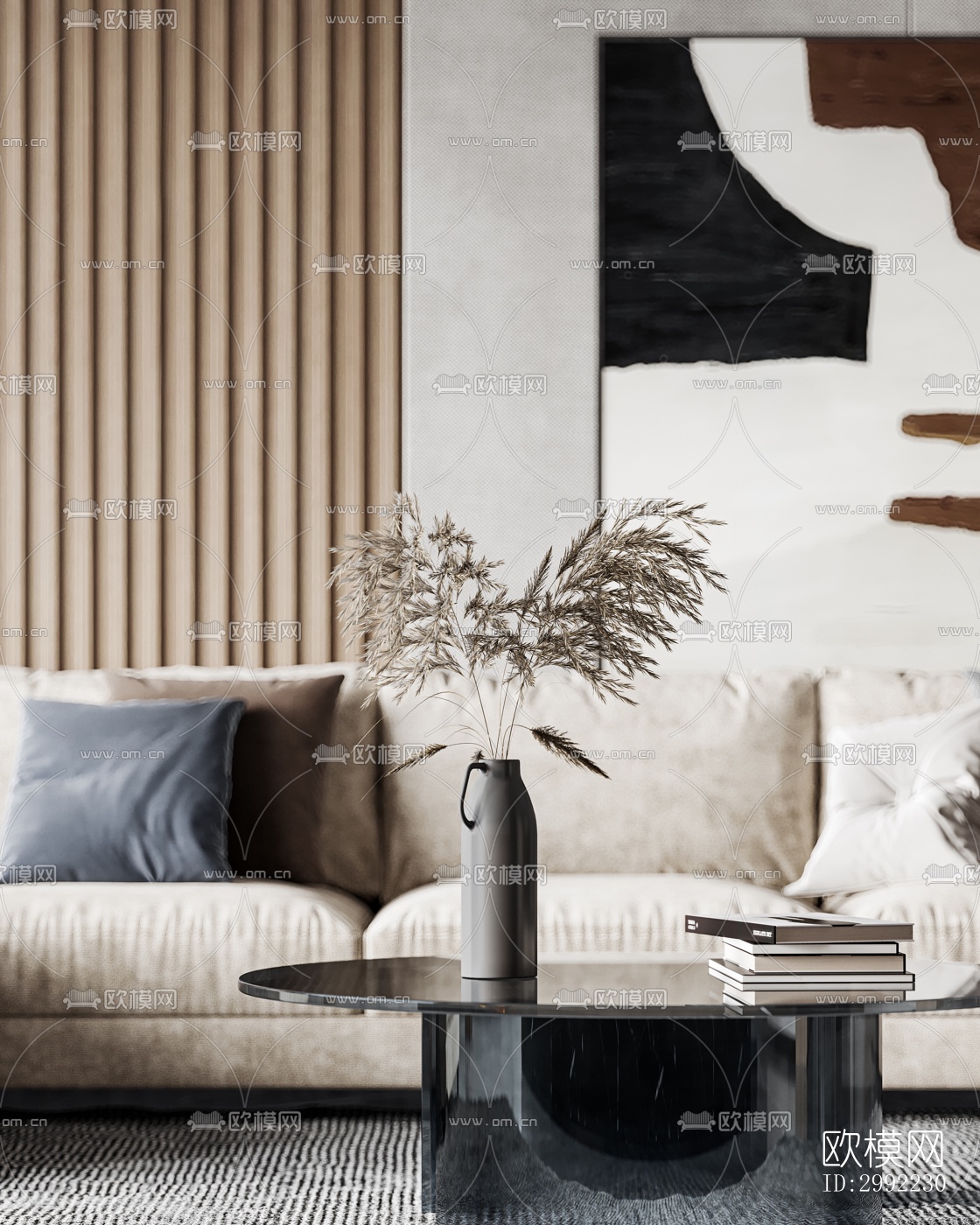 现代平层效果图下载（渲染图3）