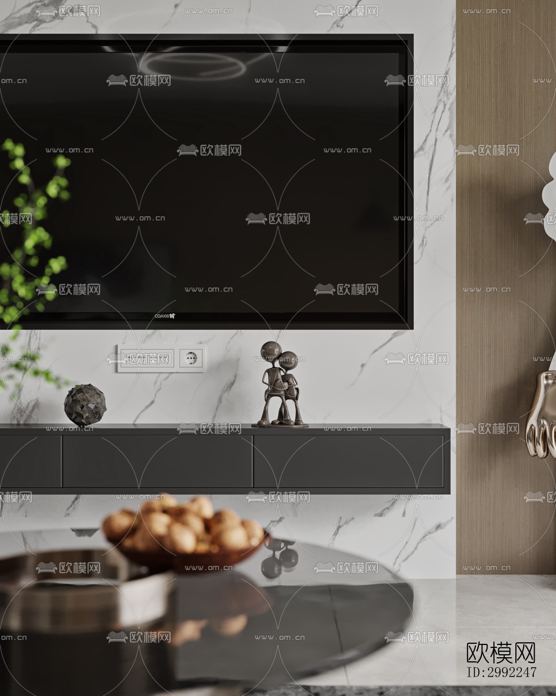 现代平层效果图下载（渲染图2）