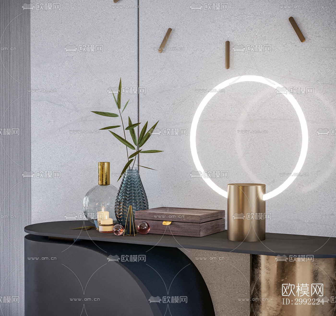 现代平层效果图下载（渲染图9）