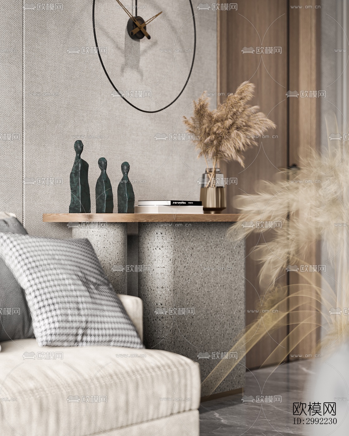 现代平层效果图下载（渲染图10）