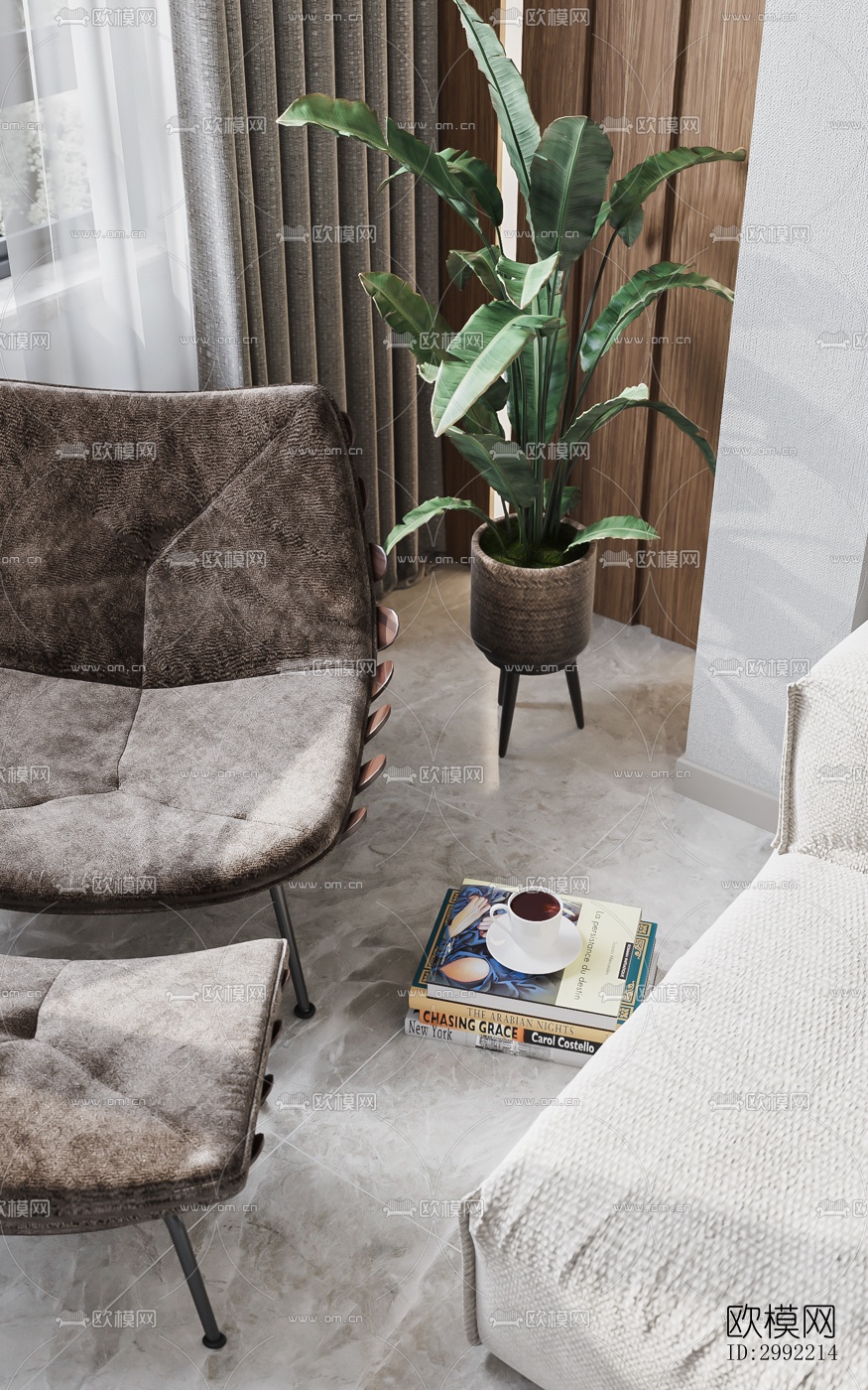 现代平层效果图下载（渲染图13）