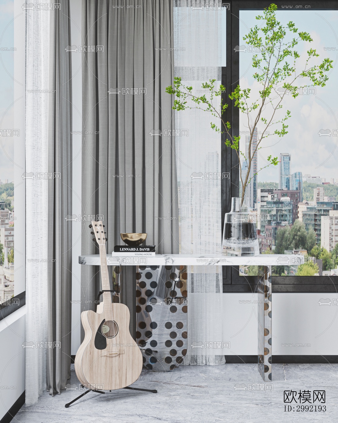 现代平层效果图下载（渲染图5）