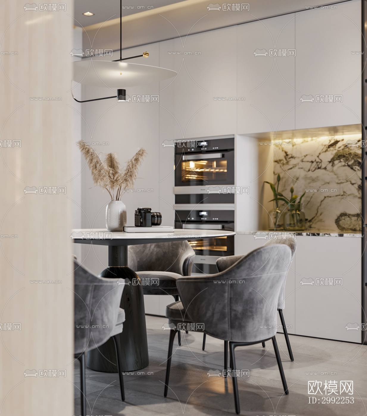 现代平层效果图下载（渲染图7）