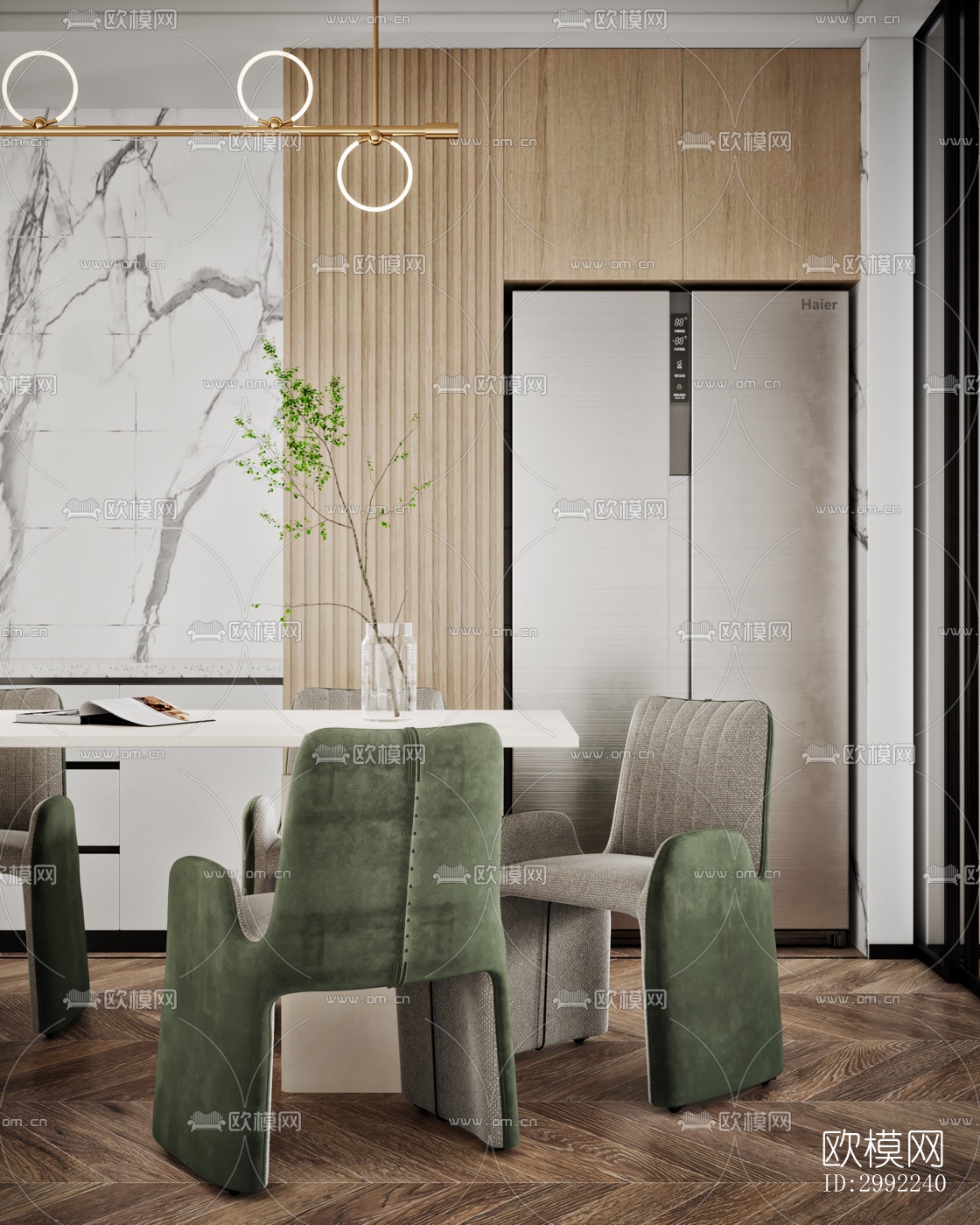 现代平层效果图下载（渲染图5）