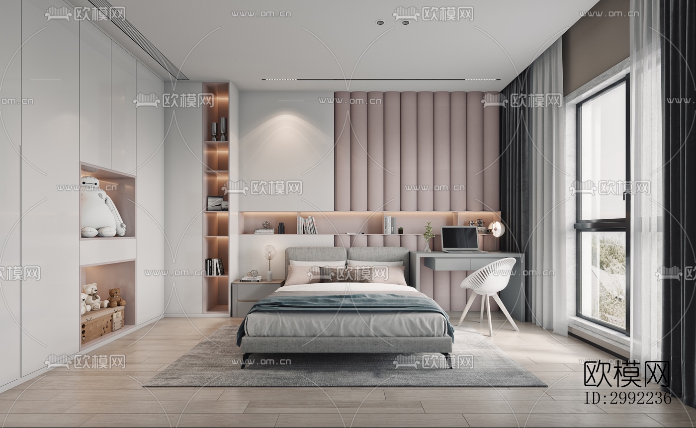 现代平层效果图下载（渲染图10）