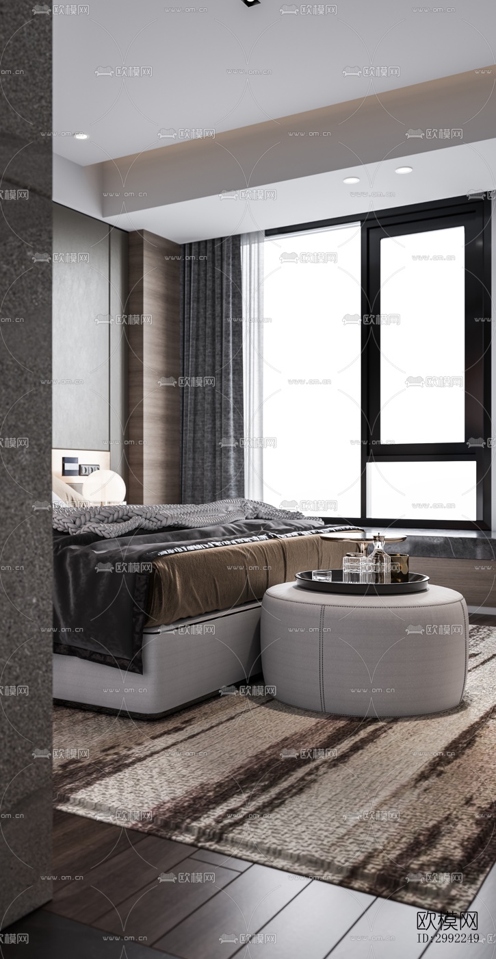 现代平层效果图下载（渲染图10）