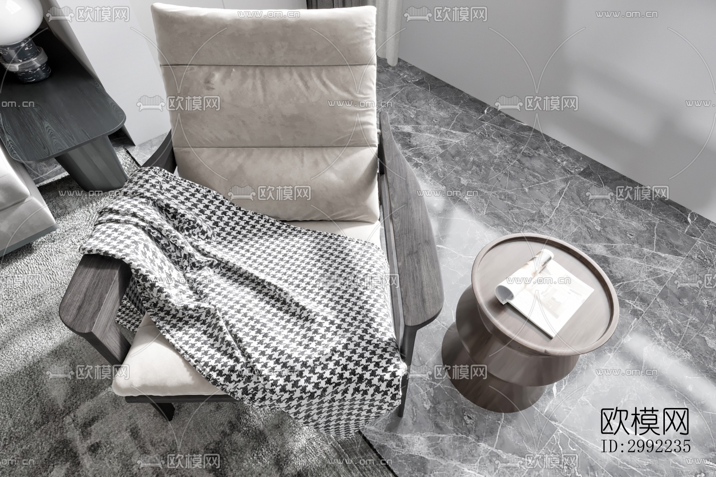 现代平层效果图下载（渲染图2）