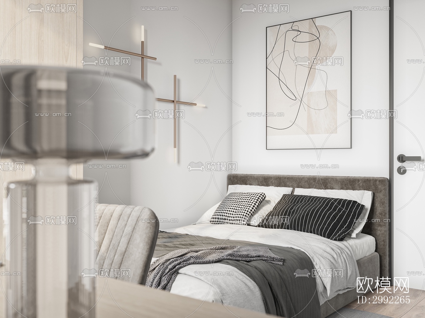 现代平层效果图下载（渲染图13）