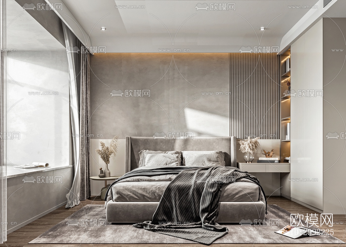 现代平层效果图下载（渲染图11）