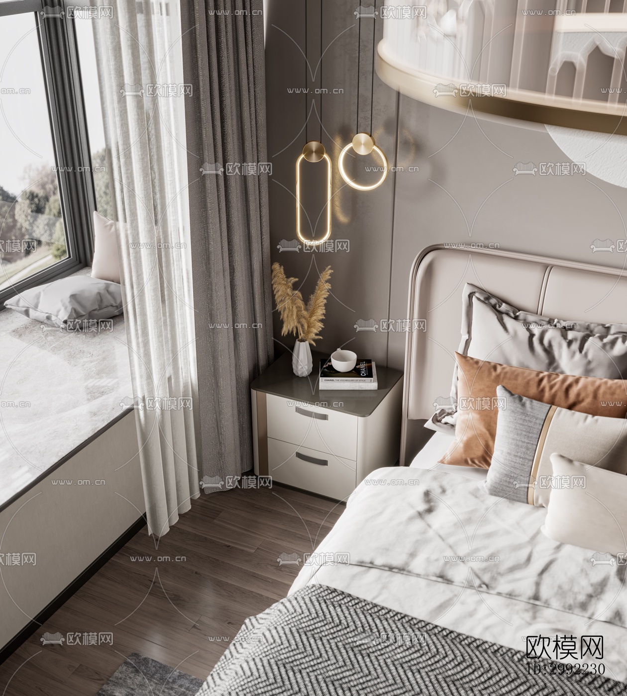 现代平层效果图下载（渲染图4）