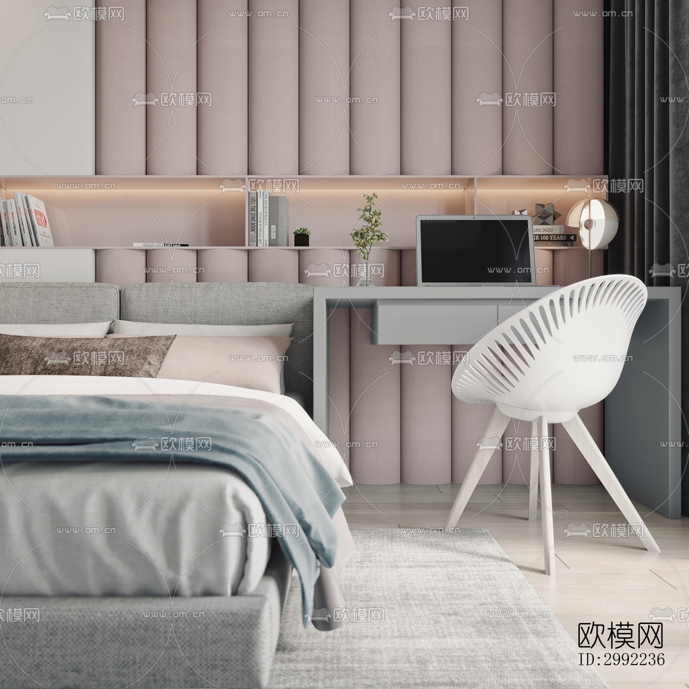 现代平层效果图下载（渲染图19）