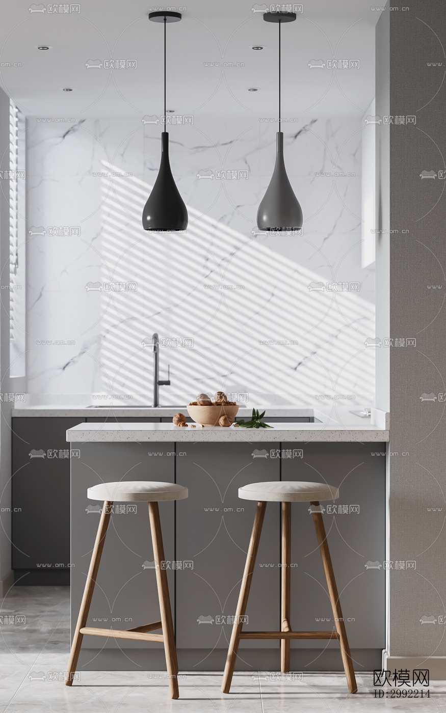 现代平层效果图下载（渲染图2）