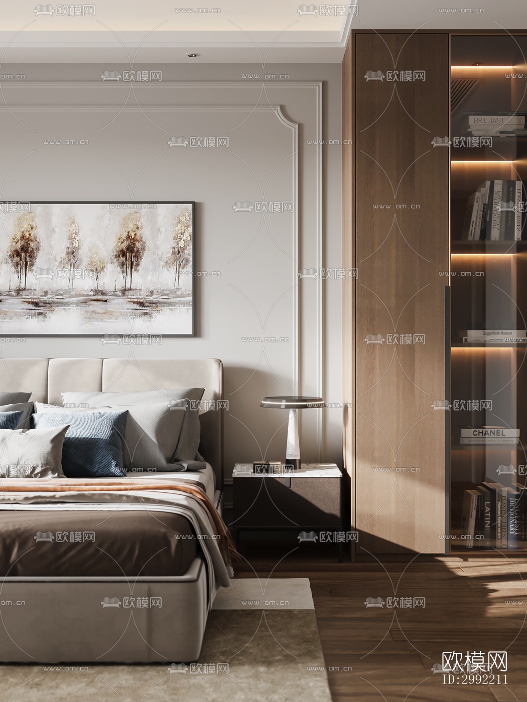 现代平层效果图下载（渲染图12）